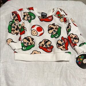 Nintendo Super Mario White Sweatshirt